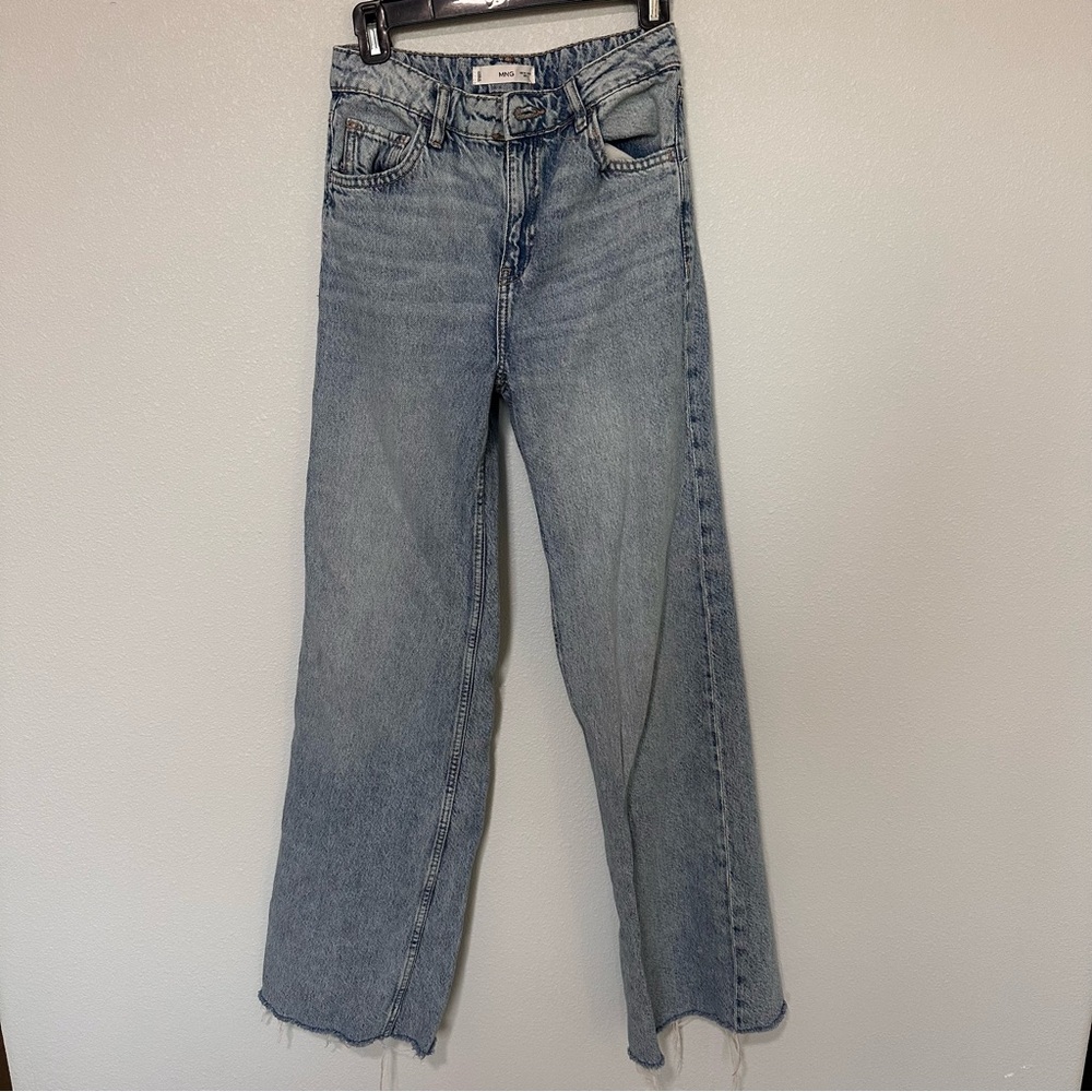 Mango Light Blue wide leg Jeans size 2 EUC
